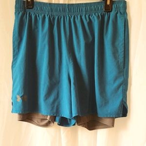 Under Armour Men's Running Pants| Aqua| Size LG